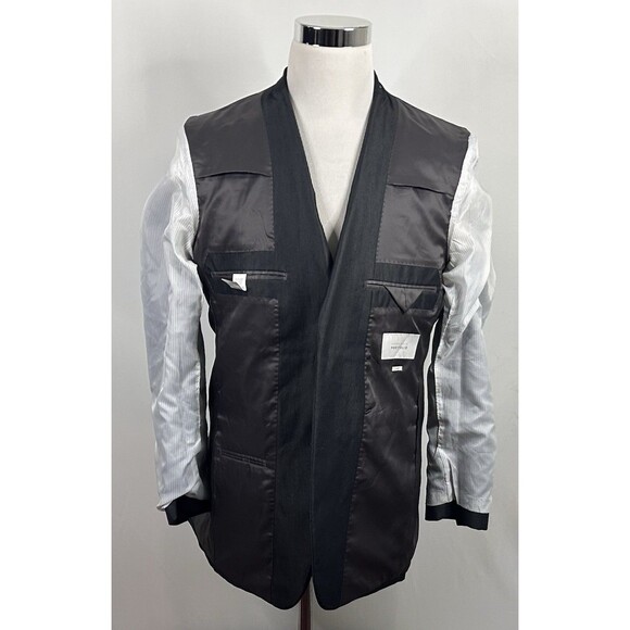 Perry Ellis Portfolio 40L Slim Fit Sport Coat Gray Two Button Double Vented - Picture 7 of 8